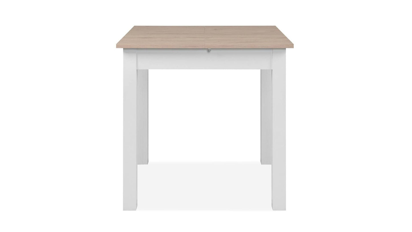Extendable Table 80 cm With Leaf Compact Dining Table For Small Spaces