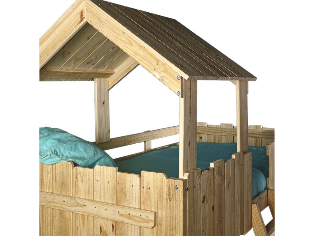 Decovivante Mid Height Cabin Bed 90x190 Pine Natural