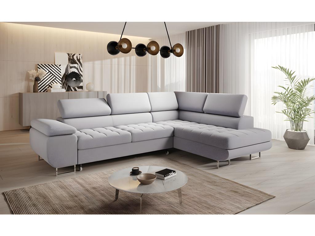 Decoinspi Convertible Right Arm Corner Sofa Gray 4 Seater