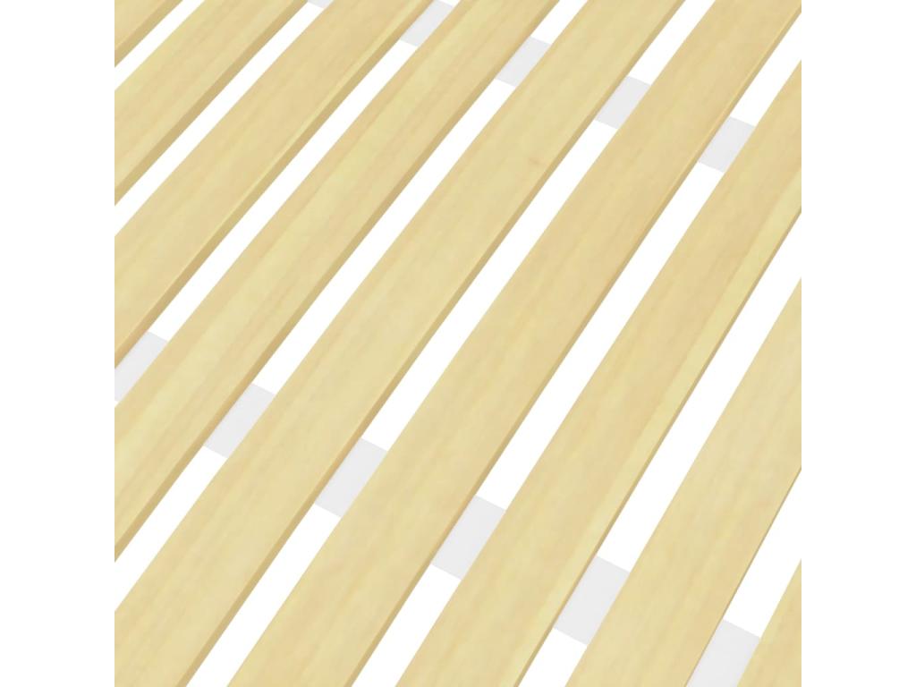 Decoauthentic Solid Poplar Slatted Bed Base 90x200 cm Natural Finish for Air Circulation