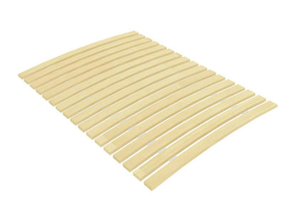 Decoauthentic Solid Poplar Slatted Bed Base 90x200 cm Natural Finish for Air Circulation