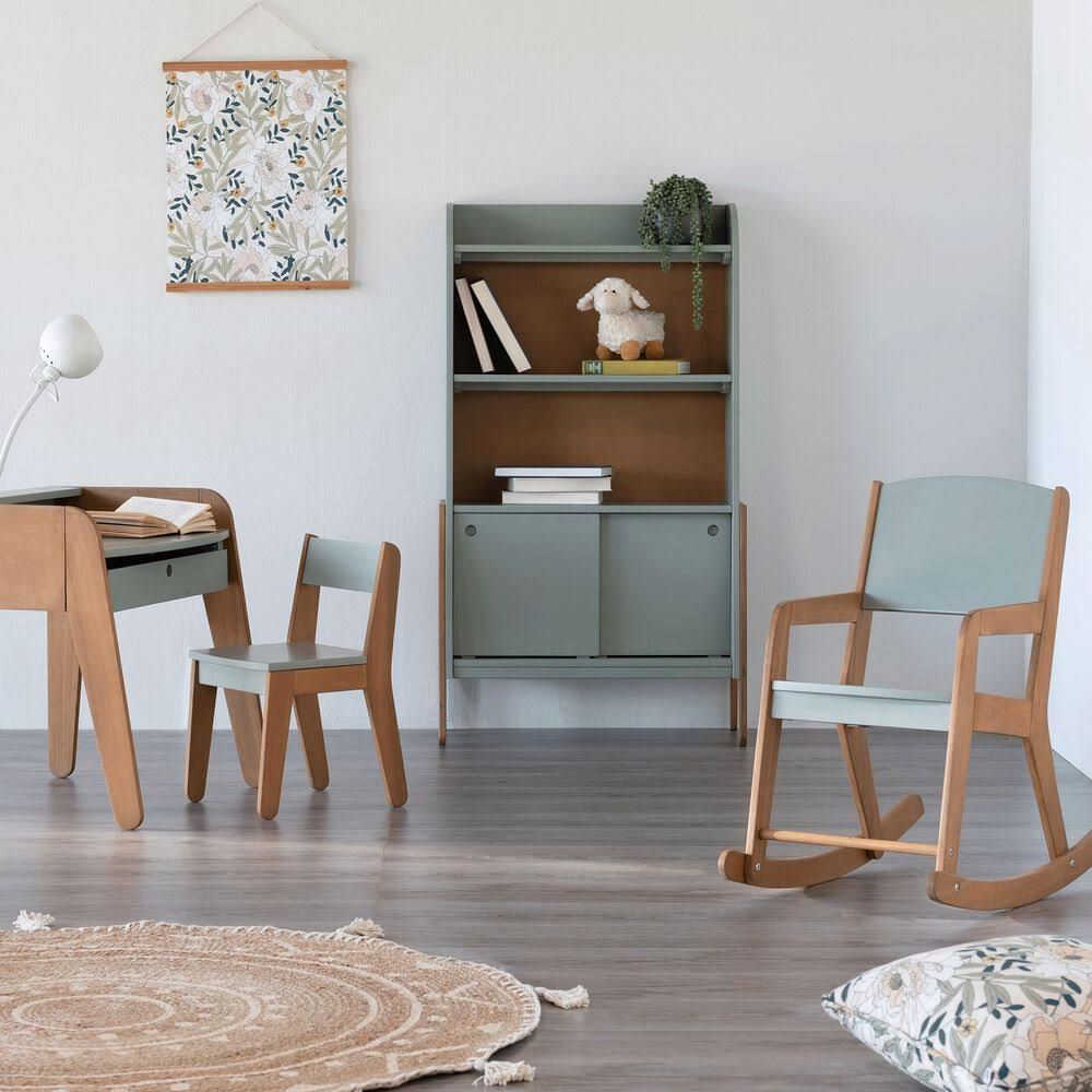 Alinea Acacia Wood Kids Bookshelf For Bedroom And Playroom Sturdy Kids Library Storage