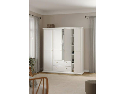 Dsersant Freestanding Wardrobe White 181 by 61 cm Base, 201 cm Height