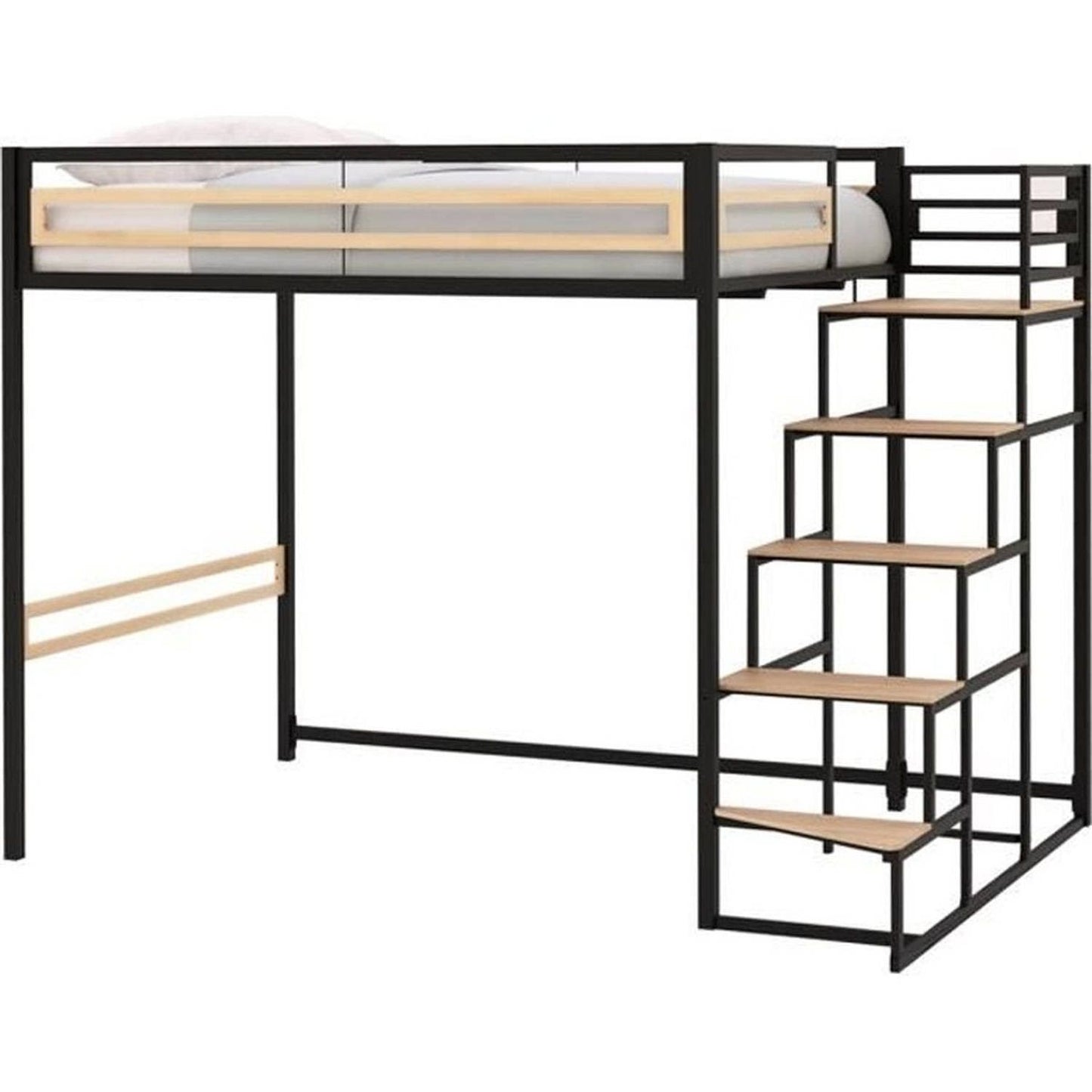 Leon Mezzanine Bed 140x190 Cm Elevated Loft Bed For Small Rooms Ideal For Teen Bedrooms