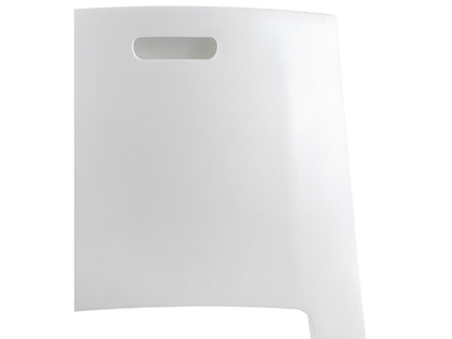 White Resin Stackable Outdoor Chairs, Set of 12, Length 67 cm, Depth 60 cm, Height 82 cm