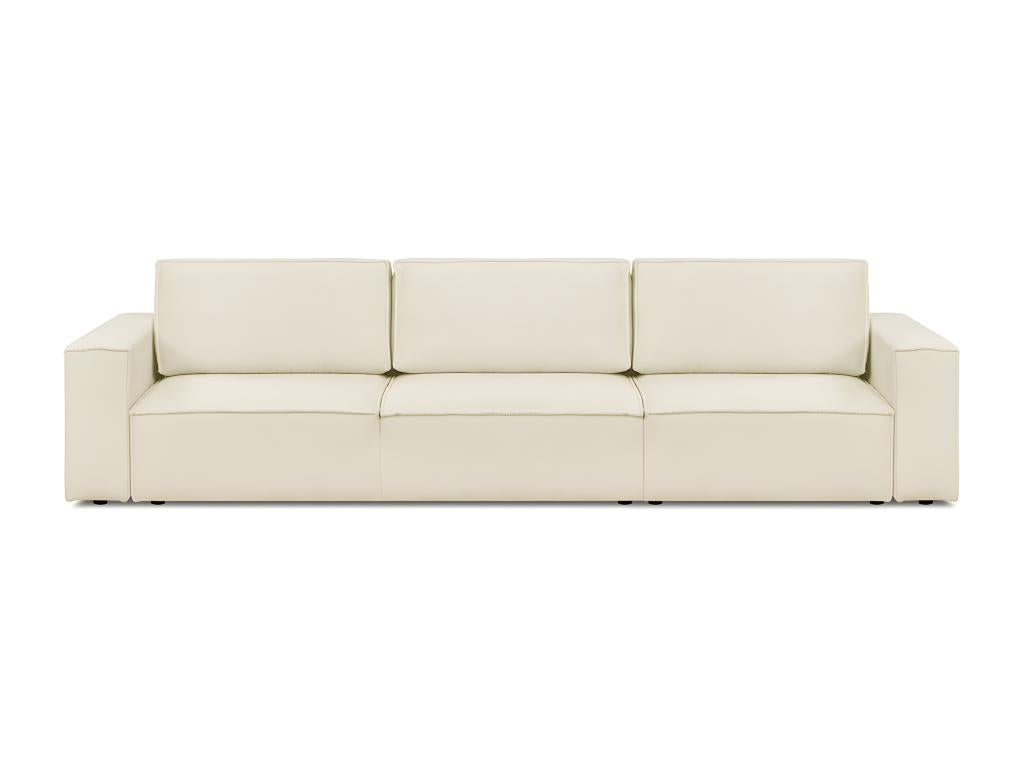 Boisinterior Mod 5 Seater Convertible Sofa With Storage In Ivory Bouclé Fabric And Wooden Frame