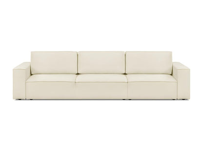 Boisinterior Mod 5 Seater Convertible Sofa With Storage In Ivory Bouclé Fabric And Wooden Frame