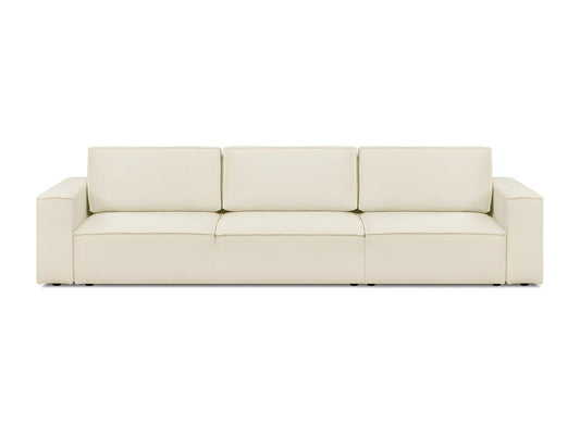 Boisinterior Mod 5 Seater Convertible Sofa With Storage In Ivory Bouclé Fabric And Wooden Frame