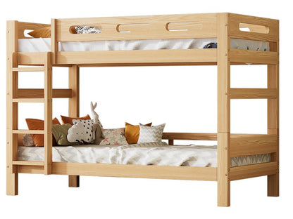 Pine Frame Bunk Bed 2x90x200 Cm With Slatted Bed Base Included Two Sleeping Areas Natural Finish