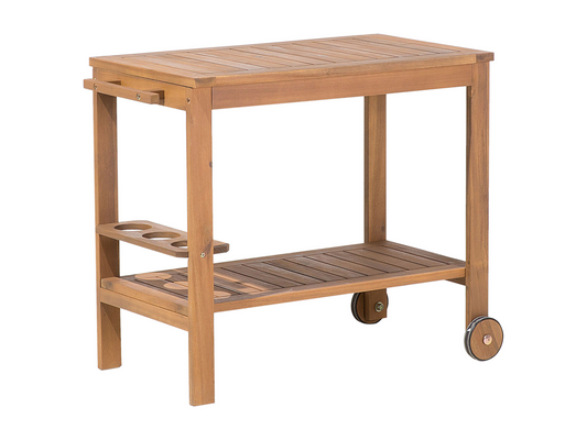 Logidoux Kitchen Cart Freestanding Outdoor With Light Natural Wood Oil Finish Drawer Front Door