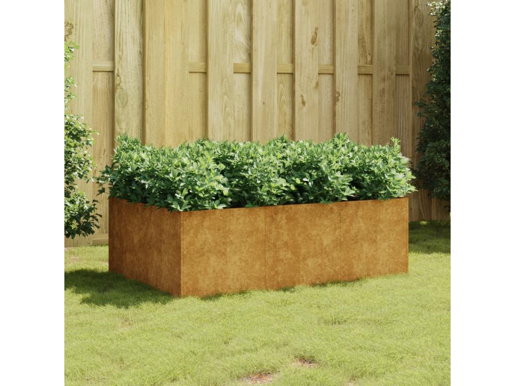 Corten Steel Raised Garden Bed 120x80x40 cm