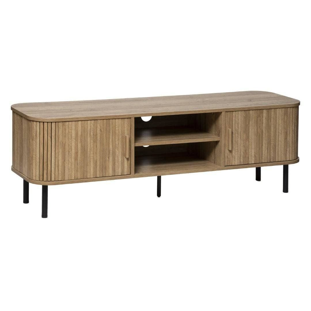 Two Doors Living Room Console With Hidden Cable Storage
