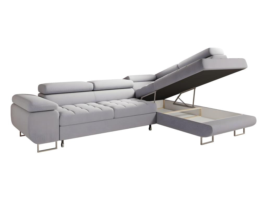 Decoinspi Convertible Right Arm Corner Sofa Gray 4 Seater