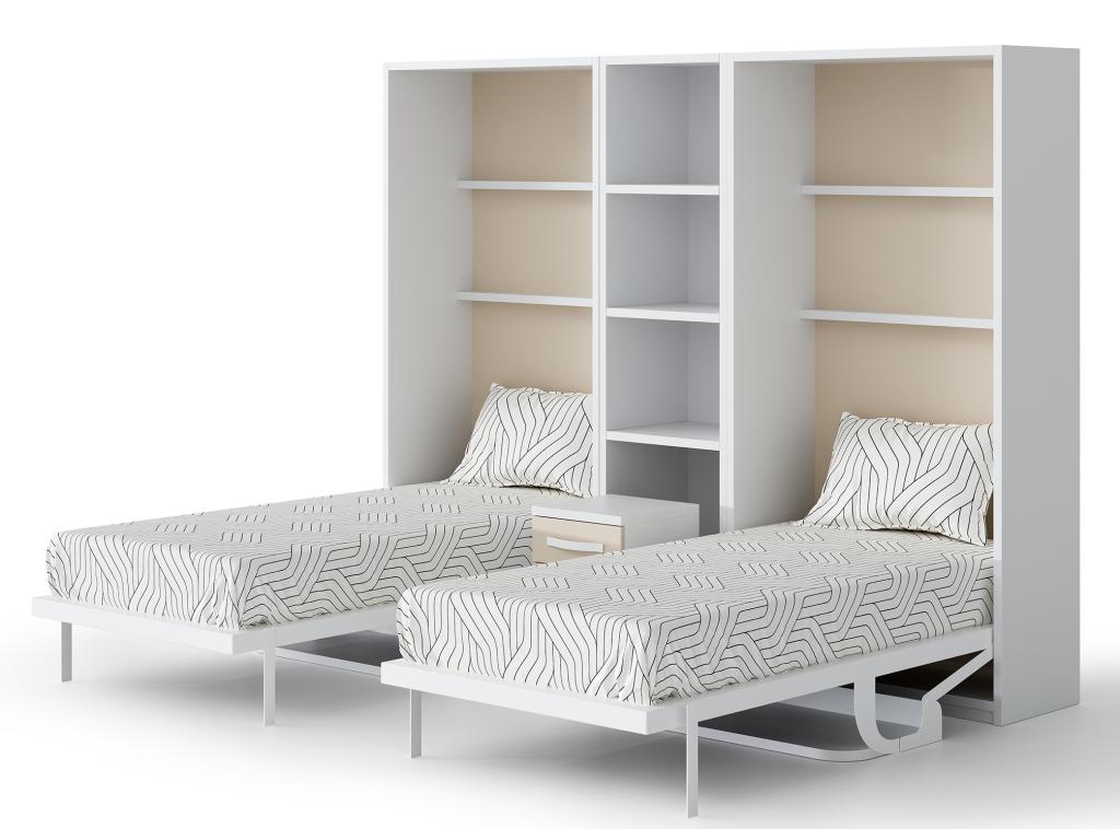 Student Vertical Wall Bed With Desk 90x200cm Red