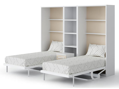 Student Vertical Wall Bed With Desk 90x200cm Red