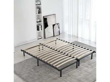 Extendable Slatted Bed Base 90-180x200 cm With Stainless Steel Frame