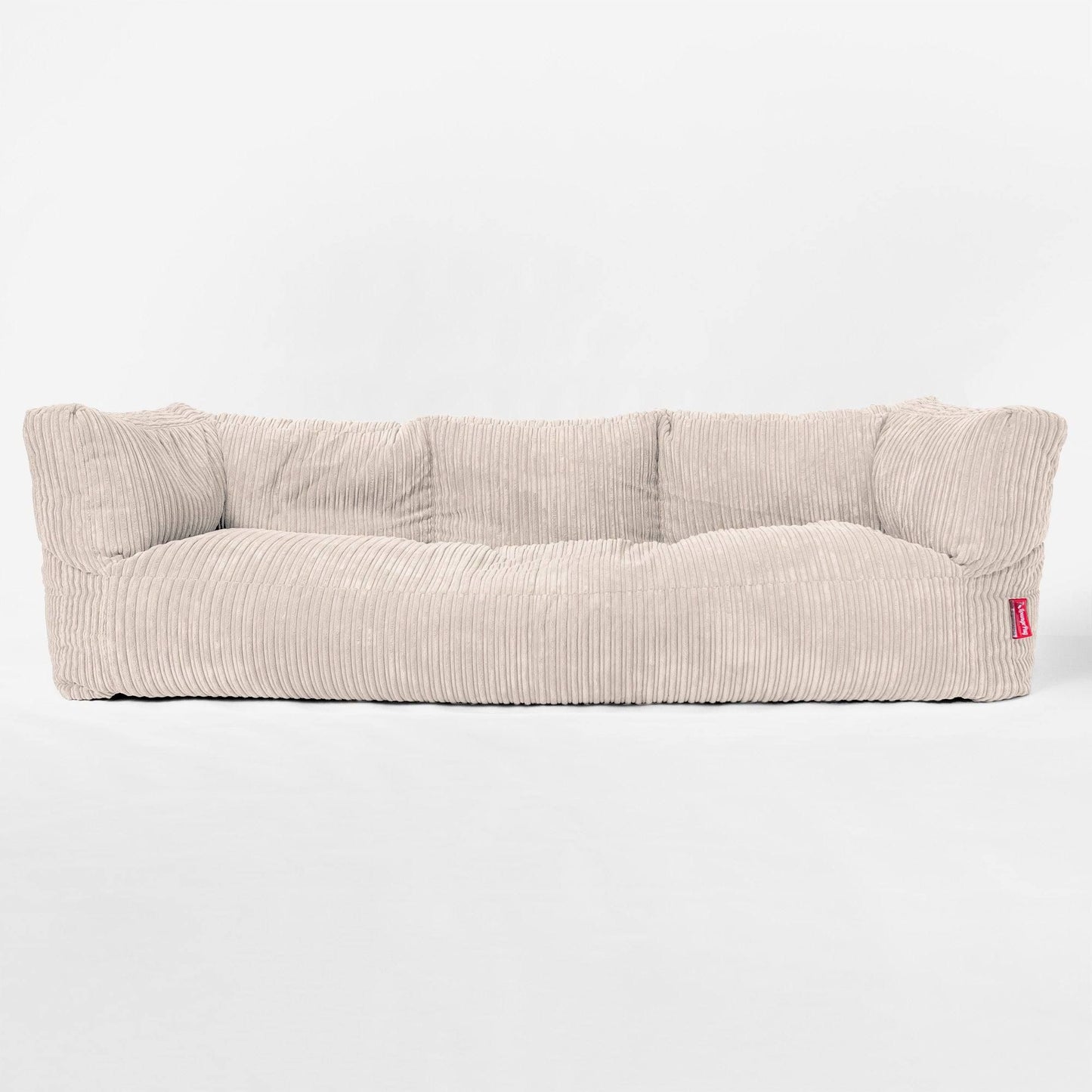 Lounge Pug Albert Corduroy Giant 3-Seater Sofa With Plush Cushions And Deep Seating