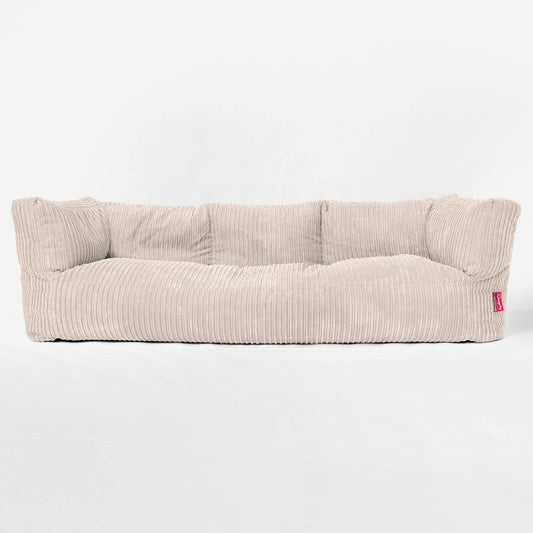 Lounge Pug Albert Corduroy Giant 3-Seater Sofa With Plush Cushions And Deep Seating