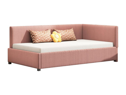 Decovivante Tufted Velvet Daybed 90x200 cm In Rose With Slatted Bed Frame Included