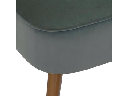 Celadon Velvet Pine Wood Armchair, Soft Upholstery, Compact Single Seat, 78 L x 72 D x 71 H cm