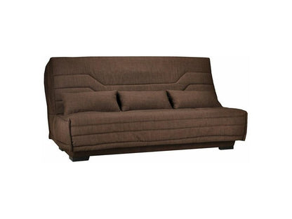 Intimelogis 15cm Microfiber Clic Clac Sofa Bed With Storage Metal Frame Slatted Base 140x200 Black