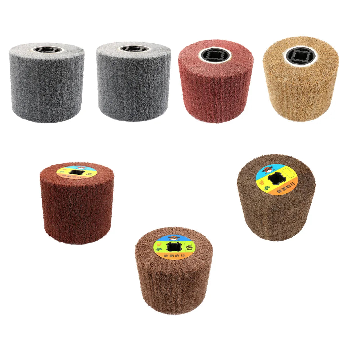 Professional Seven-Piece Polishing Wheel Set 10x12cm Non-Woven Abrasive For Metal Finishing
