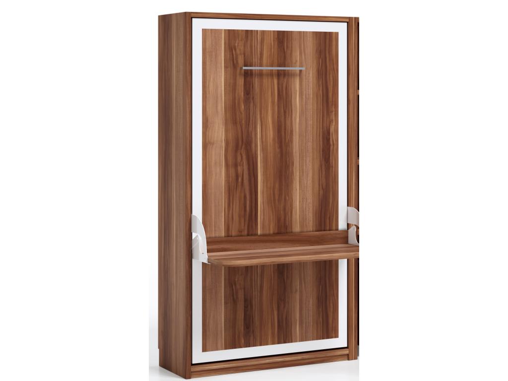 Student Vertical Wall Bed With Desk 90x200cm Red