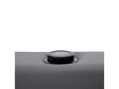 Gray Faux Leather Storage Bed With Drawers 140x190 LED USB