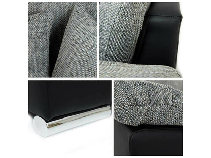 107 Gray Corner Sofa With Sleeper Function And Storage Box 280 By 160 By 76 cm