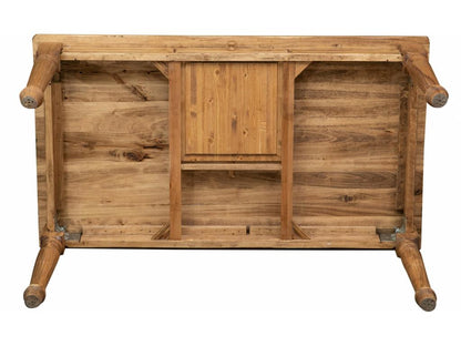 Kitchen Table 140 By 80 Cm Natural Light Indoor Dining With Built In Drawer Seats Four