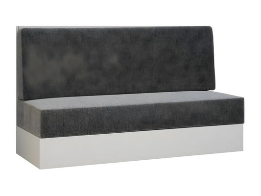 Two Seat Sofa With White Plinth Base In Gray Fabric For Wardrobe Bed System 140x200 cm