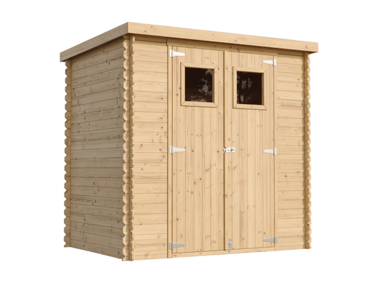 Decoinspi M311 Wooden Garden Shed Beige 204 by 142 by 200 cm 2.22 m2 19 mm Panels