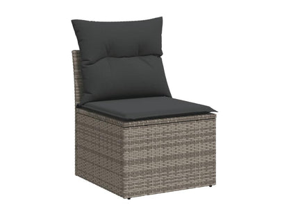 Gray Resin Wicker 10 Piece Outdoor Garden Lounge Set With Cushions Modular Weather Resistant