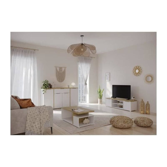 Living Room Ensemble Coffee Table TV Bench Sideboard Four Doors Storage Set Modern Design