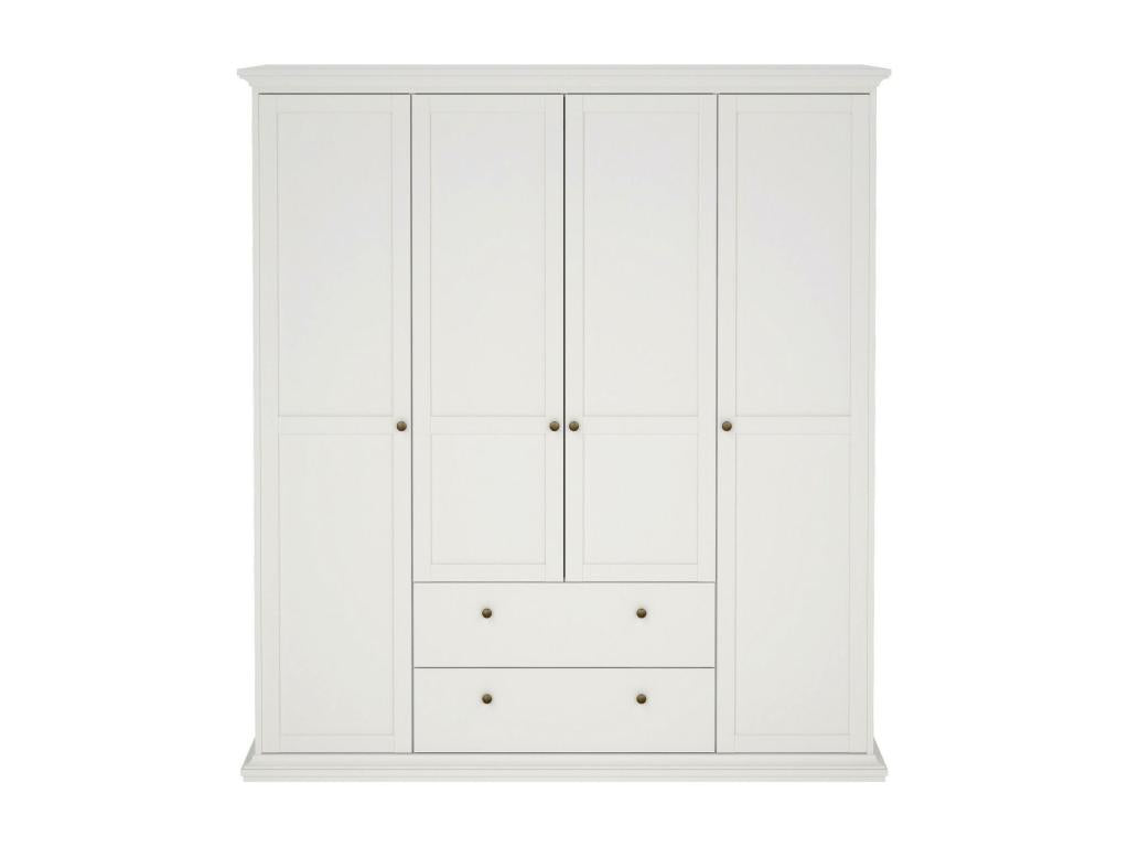 Dsersant Freestanding Wardrobe White 181 by 61 cm Base, 201 cm Height