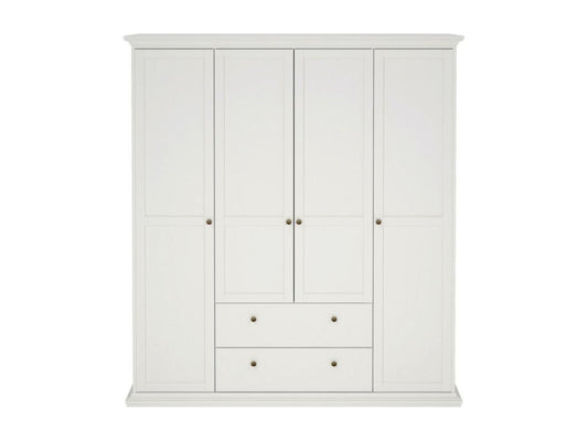 Dsersant Freestanding Wardrobe White 181 by 61 cm Base, 201 cm Height