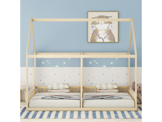 Cabin Bed For Two Children 90x200 Natural