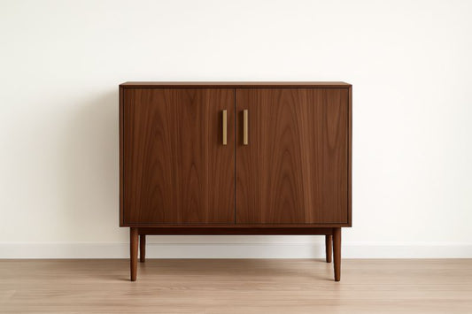 Walnut Wood Sideboard 100cm W x 80cm H x 40cm D