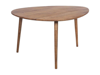 Diamond-Shaped Mango Wood Dining Table Seats Six
