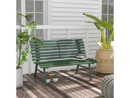 PerfectLogis Garden Bench 2 Seats Green Aluminum
