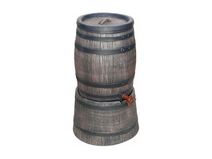 Polyethylene Rain Barrel 50 L With Stand Anthracite Gray Storage Tray For Patios Balconies And Gardens