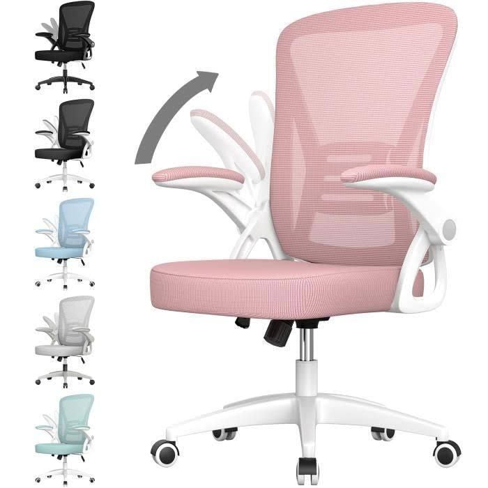 Naspaluro Ergonomic Office Chair With 360 Degree Swivel Wheels Adjustable Height Backrest And Armrests