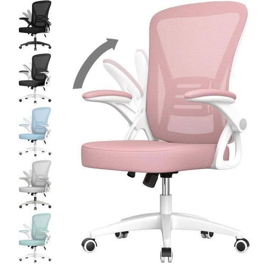 Naspaluro Ergonomic Office Chair With 360 Degree Swivel Wheels Adjustable Height Backrest And Armrests