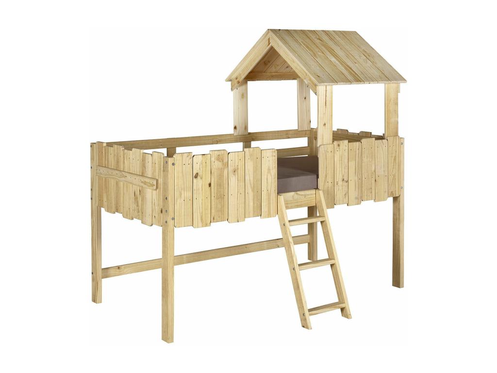 Decovivante Mid Height Cabin Bed 90x190 Pine Natural