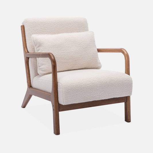1-Seater Tufted Looped Armchair Compass Legs