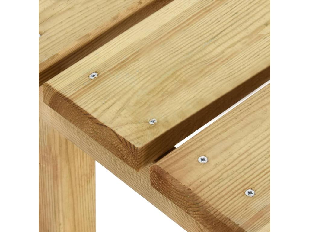 Garden Bench 180 cm Impregnated Pine Wood Three Seater Brown Outdoor Patio Furniture