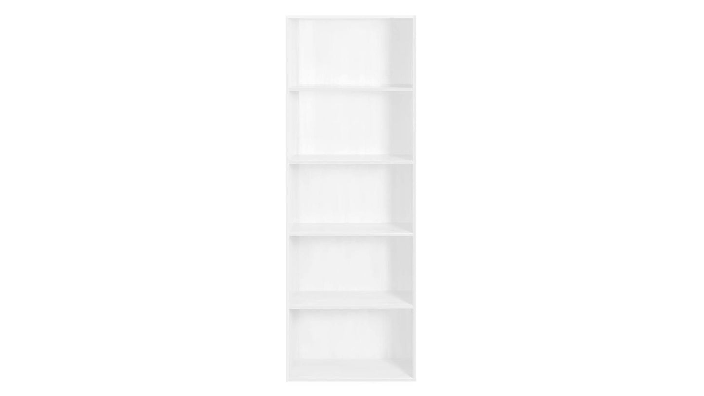 White 169 Cm Bookcase With Open Shelves For Books And Decor Storage And Display Unit