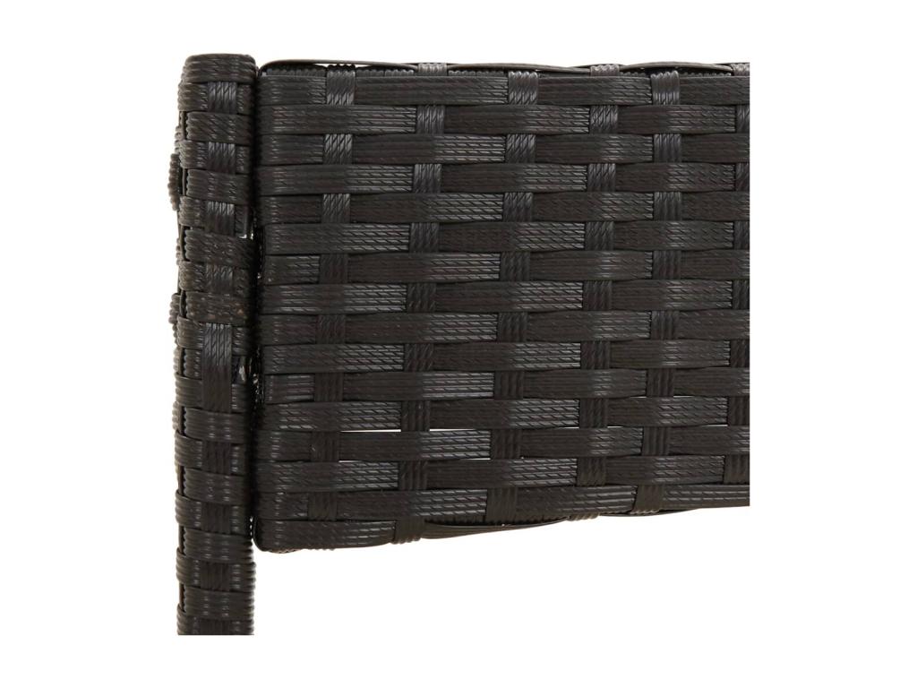 Four Piece Outdoor Lounge Set With Cushions In Black Resin Wicker Modular Weather Resistant Patio Furniture